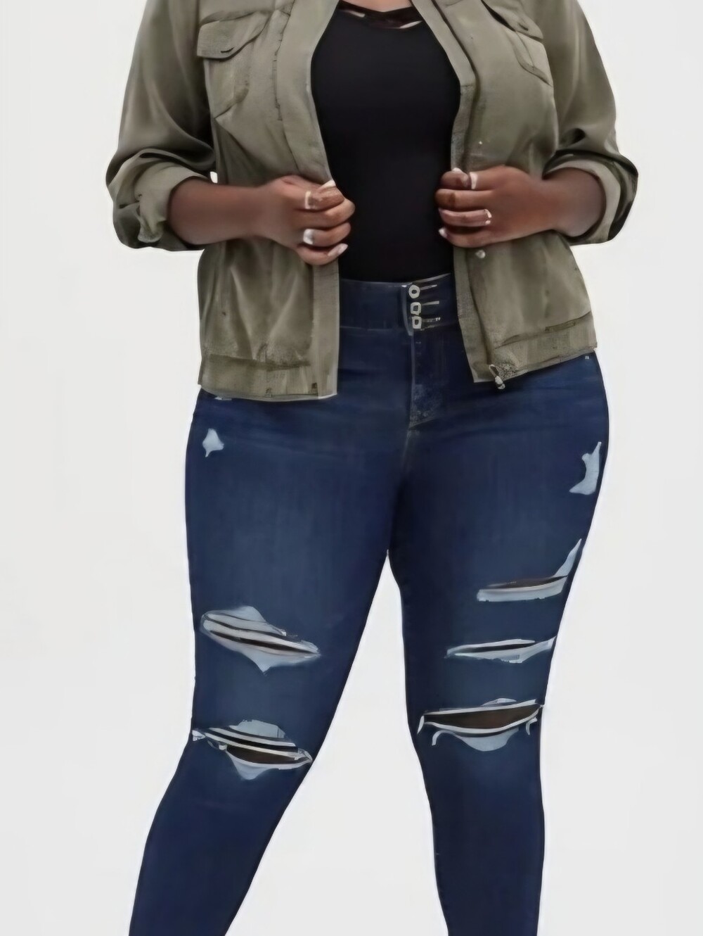 torrid Olive Green Field Jacket - Picture 6 of 6